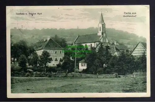 124679 AK Gräfendorf Saaletal 1929 Gasthaus Pension Hart Kirche