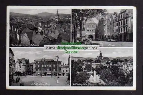 124462 AK Hirschberg Schlesien Riesengebirge 1942 Markt Wilhelmplatz AHPlatz