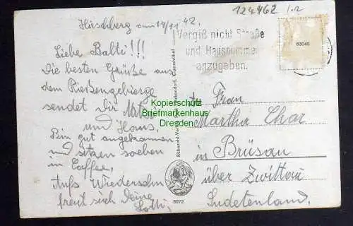 124462 AK Hirschberg Schlesien Riesengebirge 1942 Markt Wilhelmplatz AHPlatz