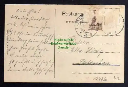 124850 AK Lommatzsch Reichspostgebäude um 1910