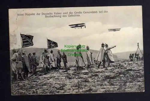 124519 AK Bad Dürrheim 1915 Der Deutsche Kaiser Großer Generalstab Flugzeuge