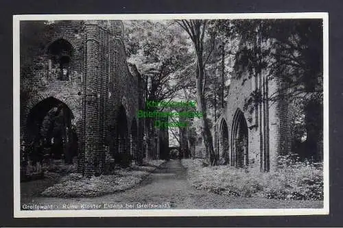 124617 AK Greifswald Ruine Kloster Eldena um 1930