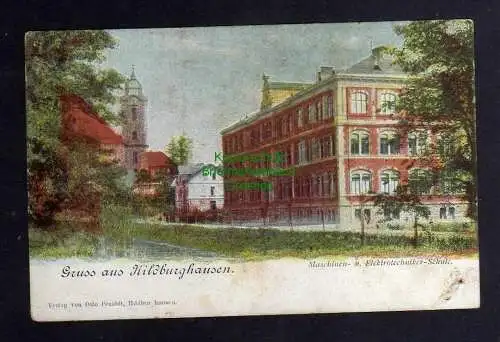 124624 AK Hildburghausen Maschnen- u. Elektrotechniker Schule um 1905