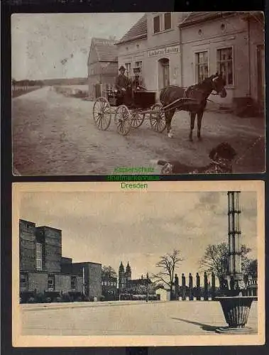 124441 2 AK Magdeburg 1915 Fotokarte Gasthof zur Erholung Ehrenhof  um 1935