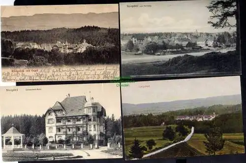 124121 4 AK Königsfeld Baden 1904  vom Engli 1910 vom Rundweg Schwarzwald Hotel