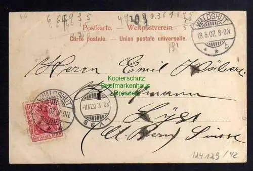 124129 AK Waldshut 1907 Hauptstrasse