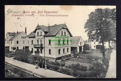 124284 AK Bad Oppelsdorf Logirhaus Erholung Villa Schweizerschlösschen 1908