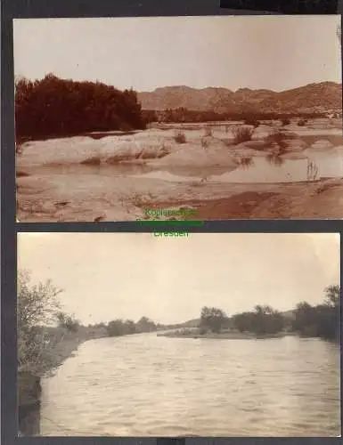 123573 2 AK Deutsch Südwestafrika DSW Fotokarte Kornkip kommt Fluß Wasserstelle