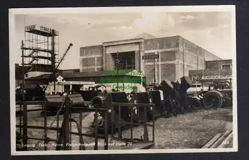 123539 AK Leipzig 1938 Techn Messe Freigelände Blick auf Halle 20 SST Baumesse