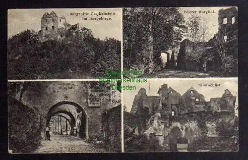 123652 AK Greiffenstein im Isergebirge Burghof Burgtor Brunnenhof 1928