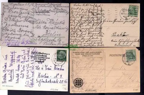 123646 4 AK Breslau Regierung Lessingbrücke 1912 Kreuzkirche Dom Ausstellung