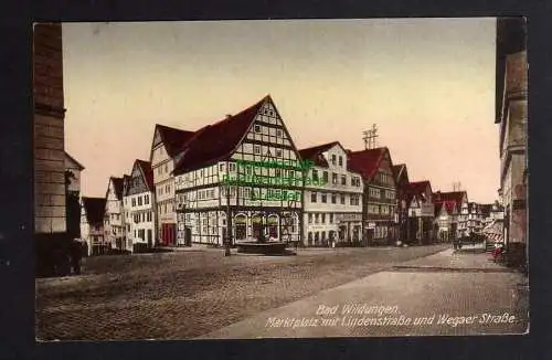 123559 AK Bad Wildungen Marktplatz Lindenstraße Wegaer Straße Löwen Apotheke um