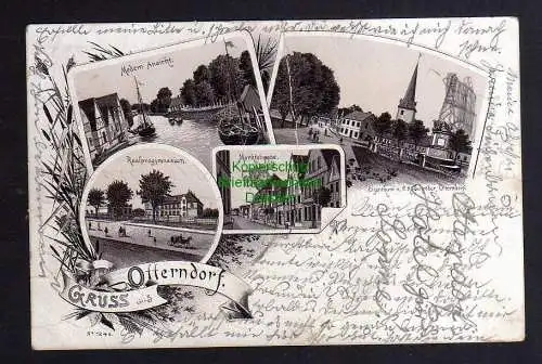 123332 AK Otterndorf bei Cuxhaven Litho 1896 Medem Realprogymnasium Kirche