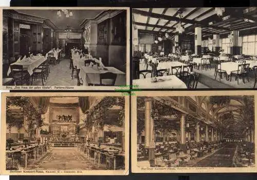 123290 4 AK Berlin Seestr. 44 Restaurant zum Hagenbeck 1914 Haus der guten Küche