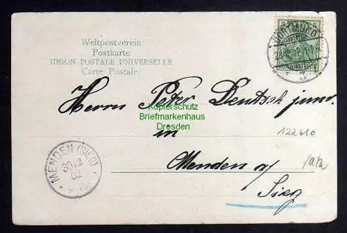 122610 AK Dortmund 1902 Zur Erinnerung an das Theater Job Stadtfeld Direktor