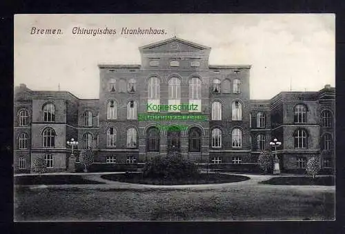 122722 AK Bremen Chirurgisches Krankenhaus um 1910