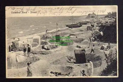 123023 AK Ostseebad Horst Strand Strandburgen 1926