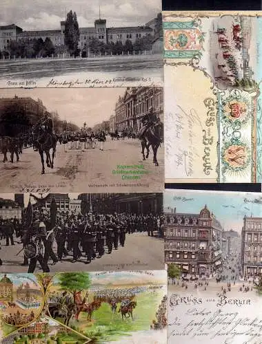 123291 6 AK Berlin Unter den Linden 1909 Wachtparade Schutzmannsführung Kaserne