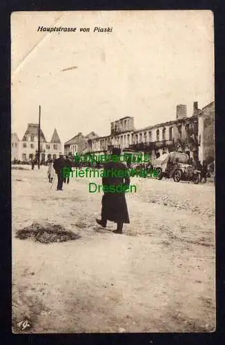 121477 AK Piaski Hauptstrasse 1916 Feldpost