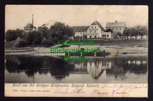 120596 AK Dresden Stetzsch Kemnitz 1906 Gasthof Gohliser Windmühle Mole Restaura