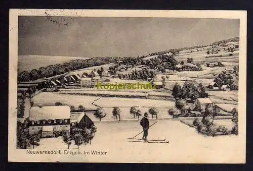 120235 AK Neuwernsdorf Neuhausen / Erzgeb. im Winter 1915