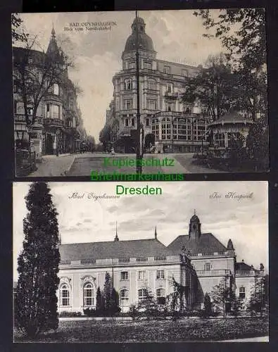 120506 2 AK Bad Oeynhausen 1913 Kurpark Weinstube zum Rodensteiner Hotel Pavillo