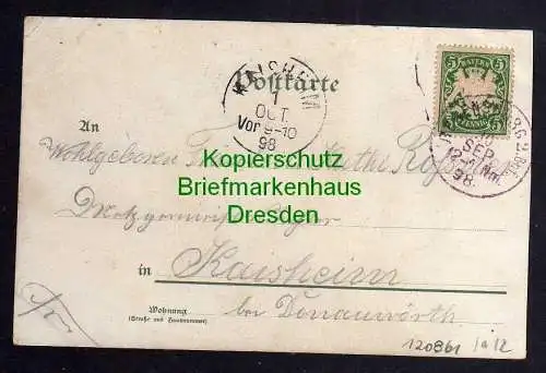 120861 AK Regensburg Litho 1898 150 Jährige Residenz Thun & Taxis Fürst Albert A