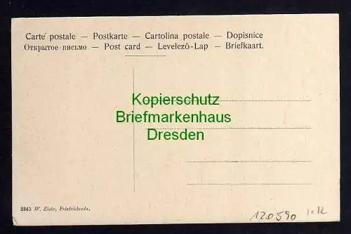 120590 AK Tambach Platz Brunnen Straßenansicht um 1910