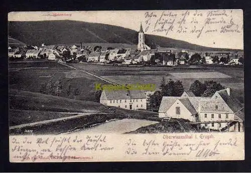 120137 AK Oberwiesenthal i. Erzgeb. Panorama Kirche 1904