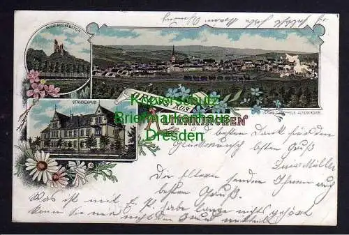 119871 AK Altenkirchen 1901 Litho Ständehaus Ruine Reichenstein Panorma