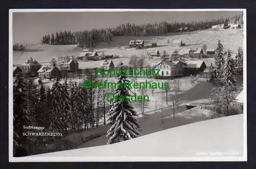 119735 AK Sudetengau Fotokarte Schwarzenberg um 1935 Winter Schnee