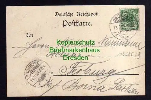 119585 AK Genesungsheim Grünhain Litho 1899 Gasthaus