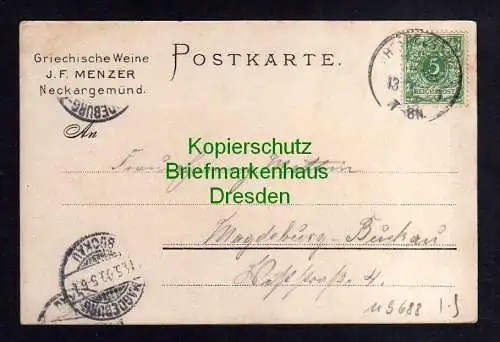 119688 AK Neckargemünd 1900 Weingrosshandlung J. F. Menzer