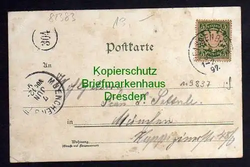 119837 AK Hohen Peißenberg Hohenpeißenberg Litho 1897 Kloster Kirche Bad Sulz Pa