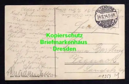 118959 AK Oldenburg 1914 Gartenstrasse