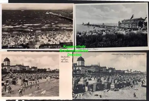 119291 4 AK Binz Rügen Strandpromenade 1921 Seebrücke 1934 Hotel Kaiserhof Foto