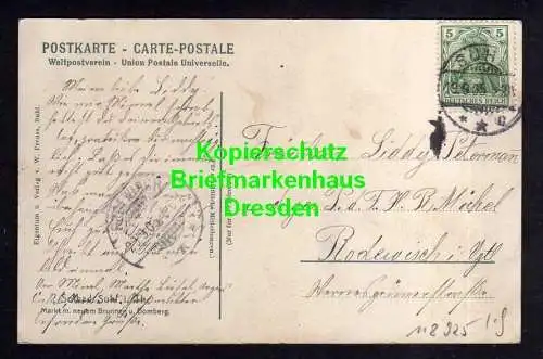 118925 AK Suhl 1905 Markt Neuer Brunnen Domberg Hotel zur Krone