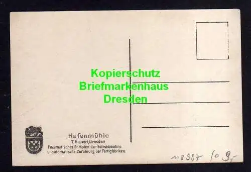 118997 AK Dresden um 1935 Hafenmühle T. Bienert Bienertmühle entladen der Getrei