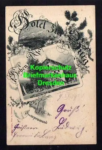 119128 AK Kampenwand 1900 Hotel zur Burg Hohen Aschen