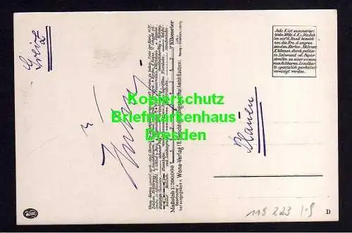 119223 AK Wona Landkarten Karte 924 Plauen Greiz Elsterberg Voigtsberg Pausa ...