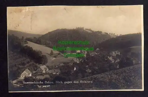 117882 AK Oskava Oskau um 1925 Fotokarte Blick gegen den Hainberg