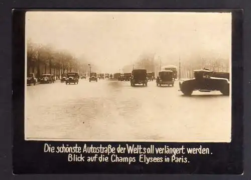 117850 Foto DKW Motoren Paris Champs Elysees 1928 Rasmussen schönste Autostraße