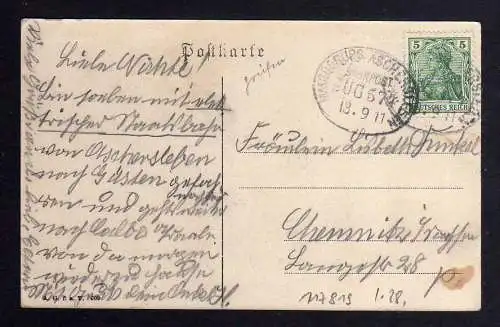 117819 AK Güsten Bahnhof Westseite 1911 Gleisanlagen Bahnpost