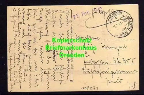 118073 AK Wenzendorf Mühlberg/Elbe Cossdorf Koßdorf 1942 Gasthof zum Deutschen K
