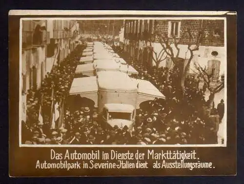 117858 Foto DKW Motoren Wagen Automobilmarkt Severine Italien 1928 Rasmussen