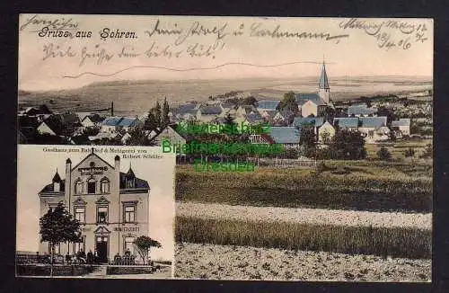 117950 AK Sohren 1906 Gasthaus zum Bahnhof und Metzgerei Robert Schüler