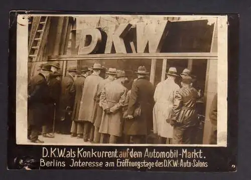 117851 Foto DKW Motoren Eröffnung des Auto Salons in Berlin 1928 Rasmussen