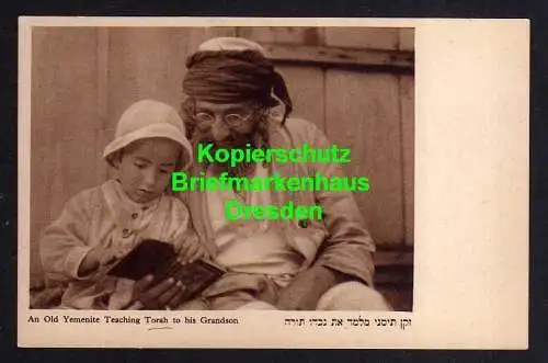 118141 AK An old Yemenite Teaching Torah to his Grandson Jude Jewish um 1930