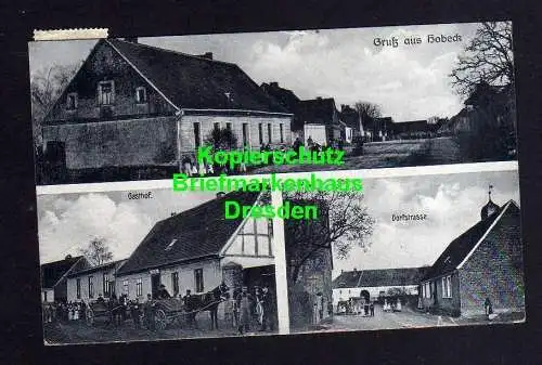 116402 AK Hobeck Möckern Gasthof Bauern Dorfstraße 1929