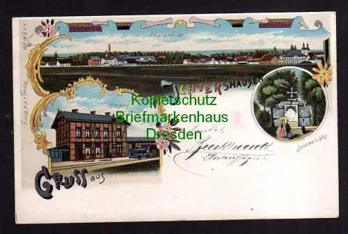 117222 AK Erfurt Litho 1899 Schützenhaus Wintergarten Restaurant Büchn Lagerbier